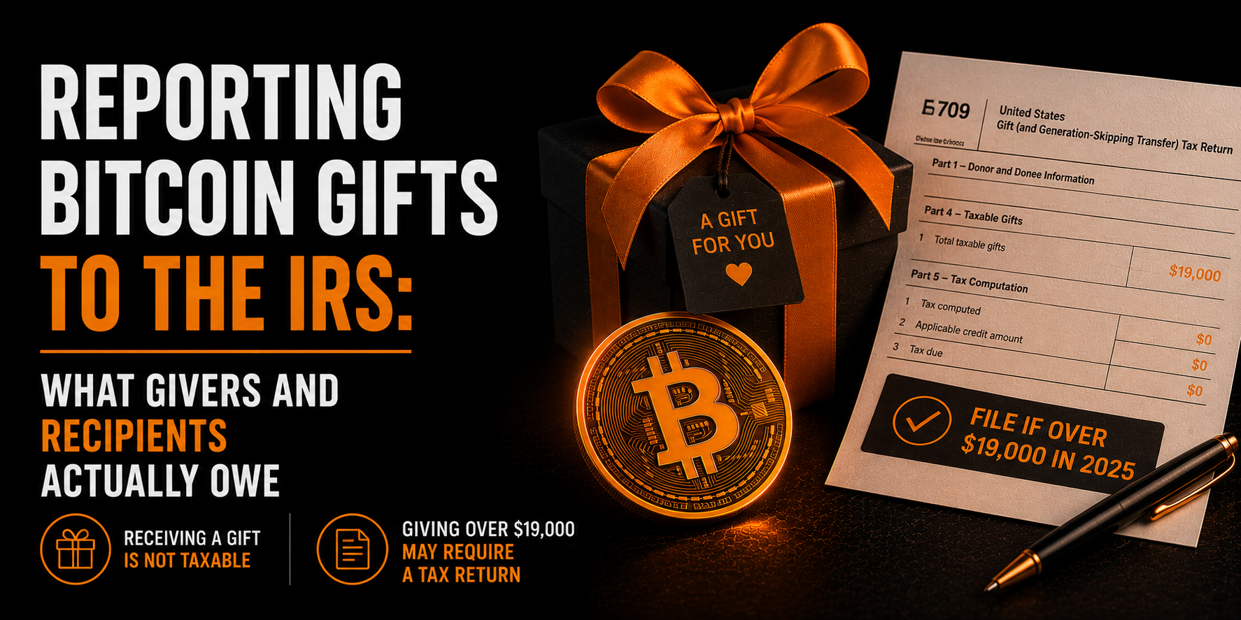 Reporting bitcoin gifts to the IRS — hero image